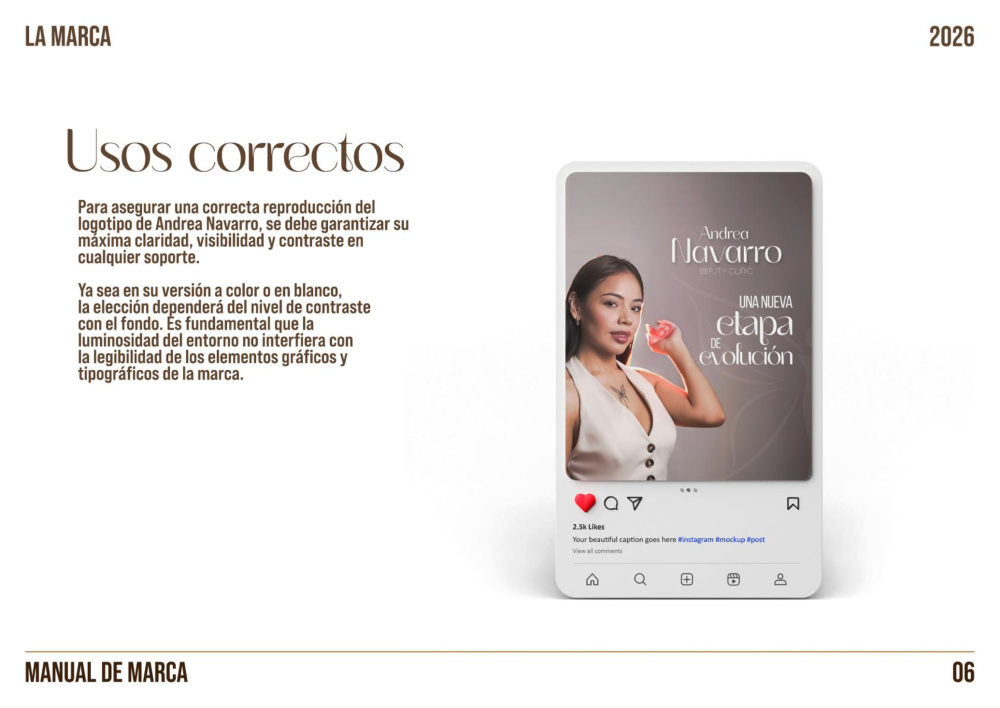 Andrea Navarro — manual de marca, página 8