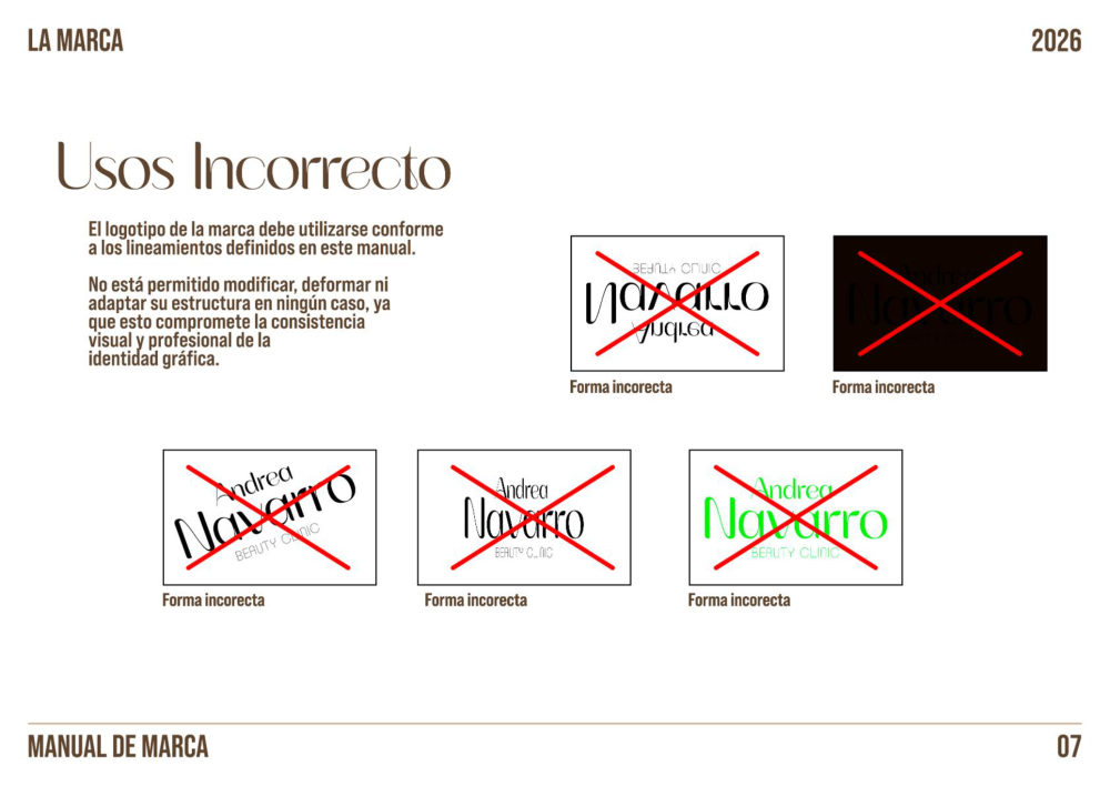 Andrea Navarro — manual de marca, página 9