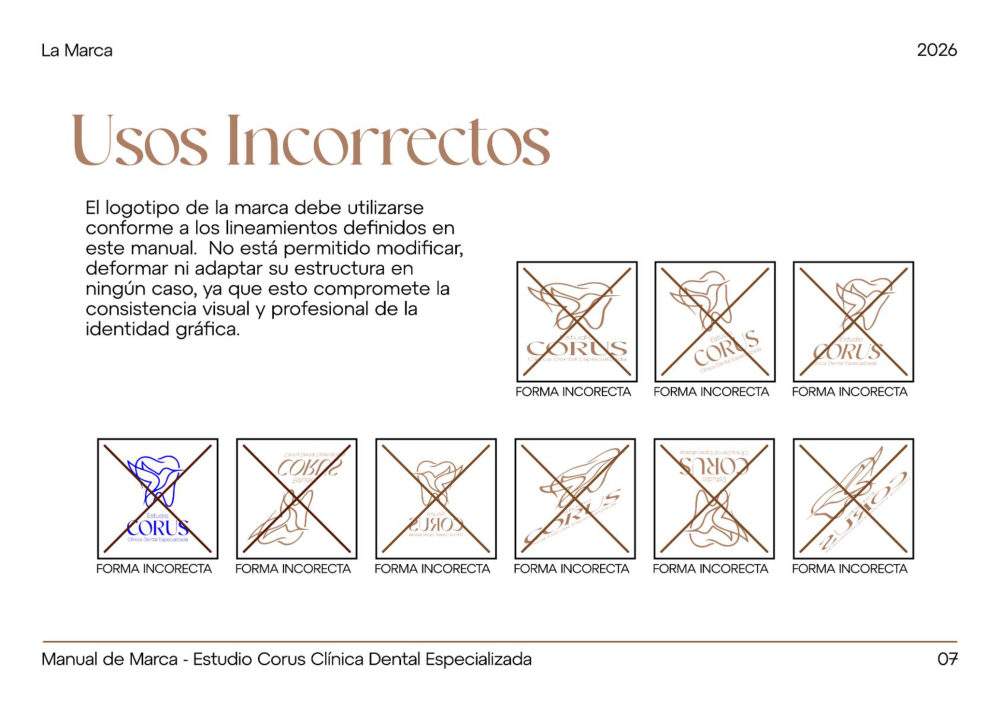 CORUS — manual de marca, página 8